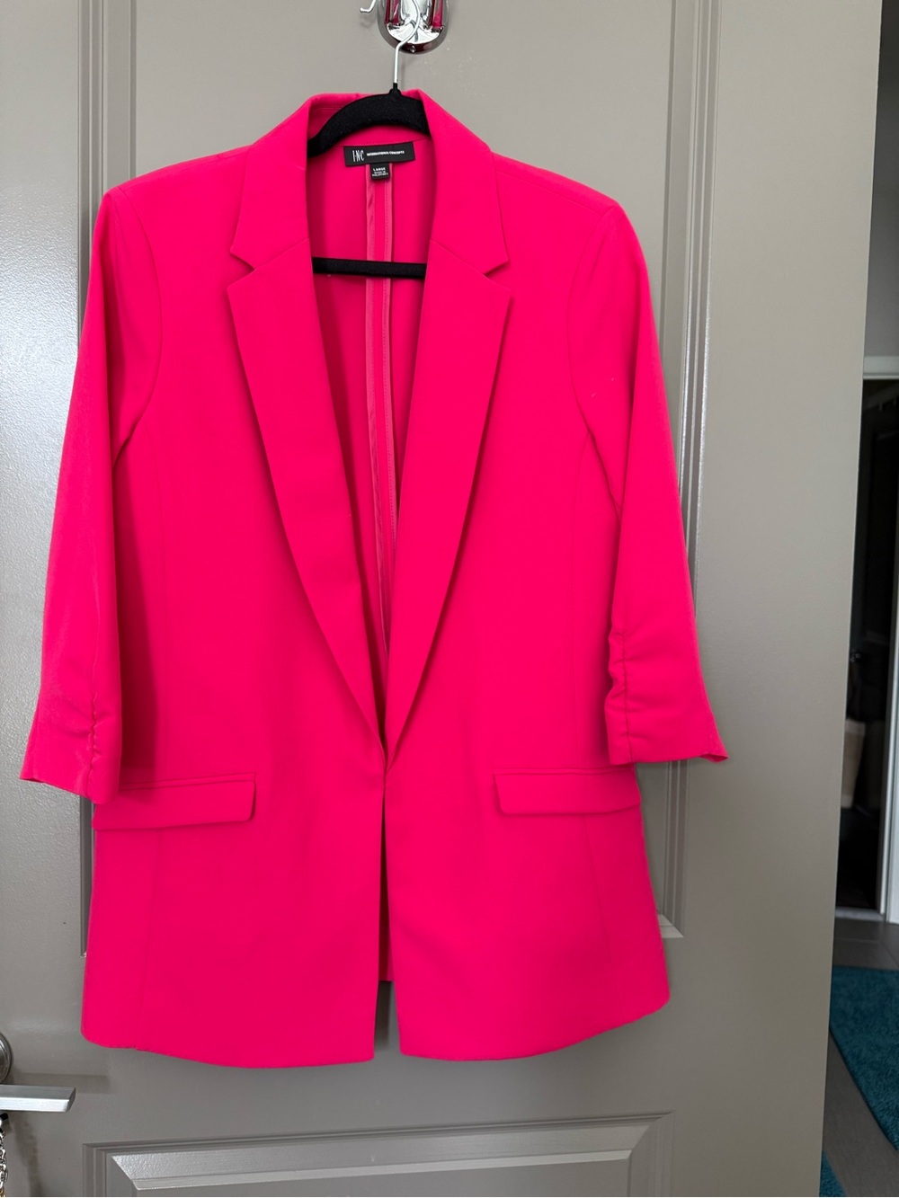 INC International Concepts Hot Pink Longline Blazer